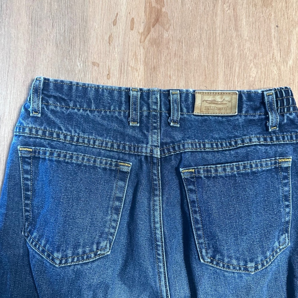 LL Bean Double L Comfort Waist Jeans Medium Wash Straight Leg Blue Mens 28x26.5 - Picture 8 of 10